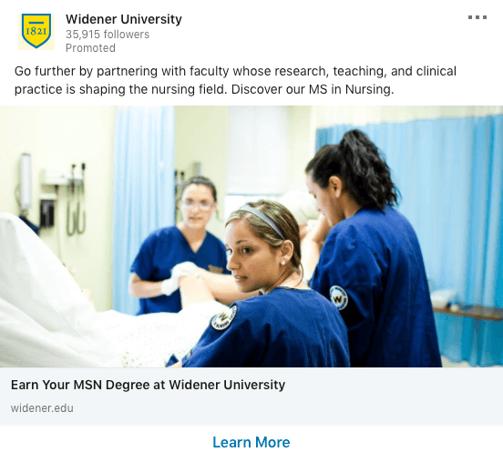 Linkedin photo ad