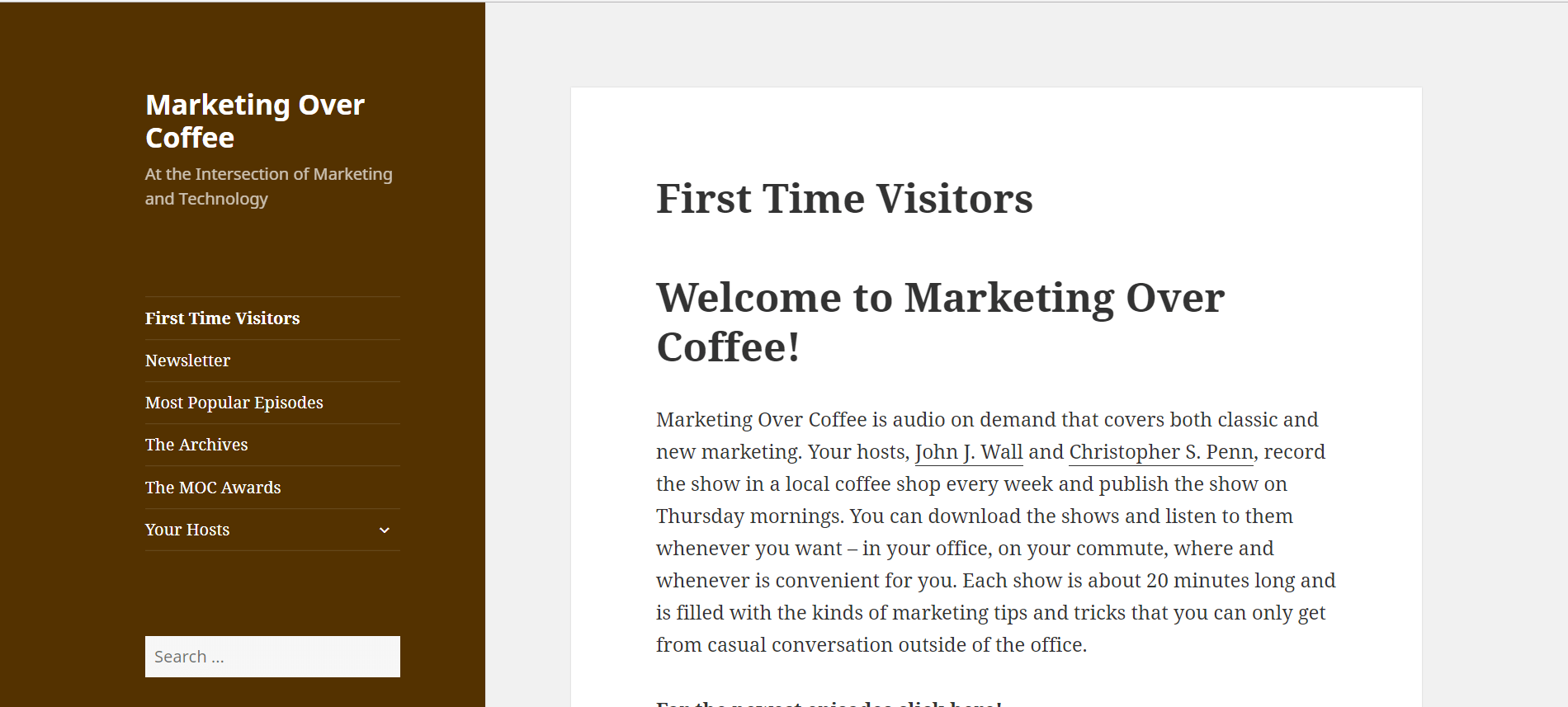 marketing podcast by Marketing Over Coffee