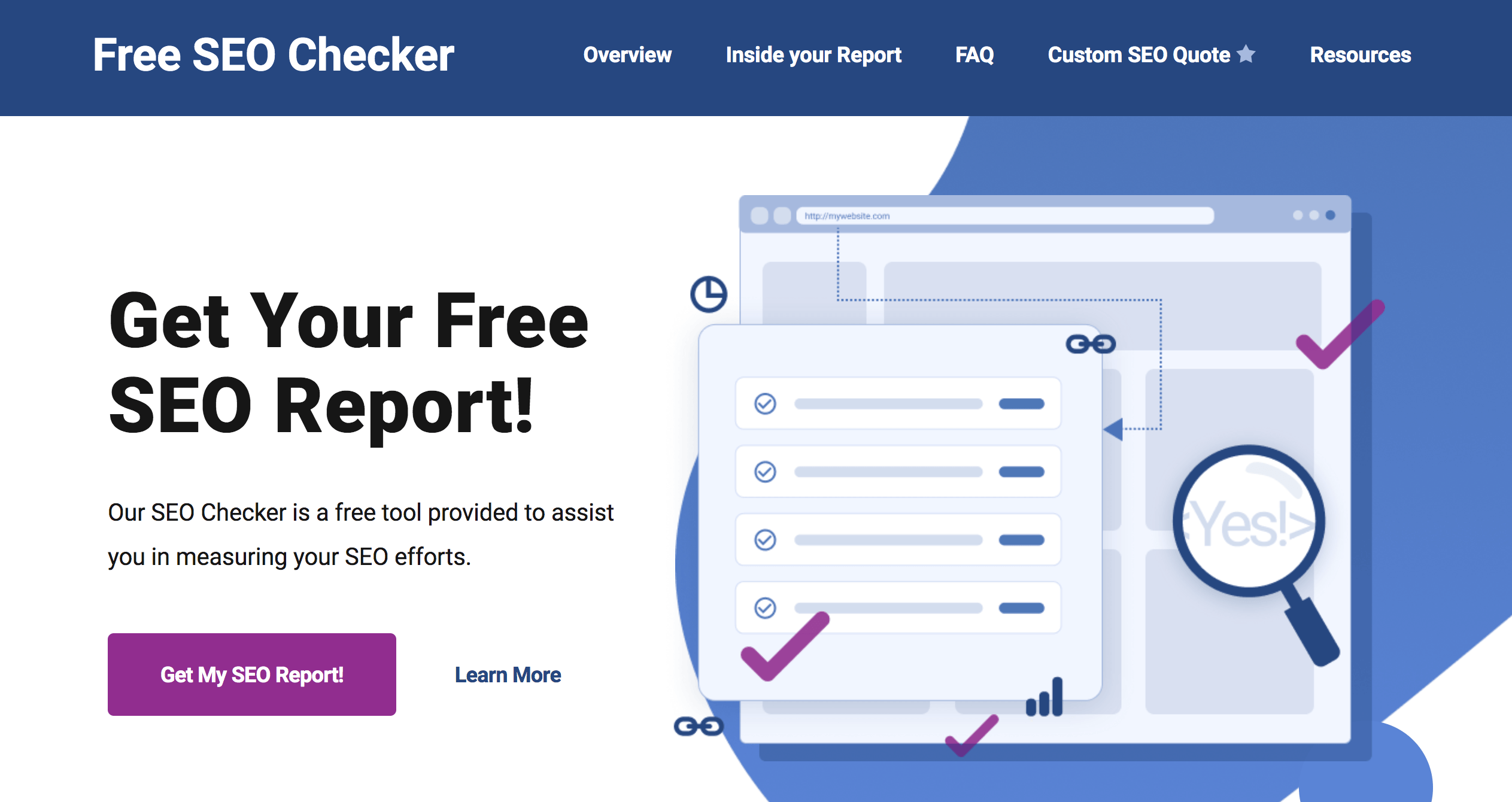 WebFX SEO Checker homepage