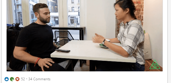 interview video on LinkedIn