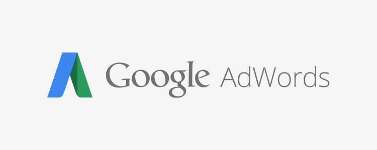 Google AdWords logo with a stylized blue 'A' next to the text 'Google AdWords'.