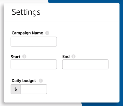 Campaign settings for Amazon PPC