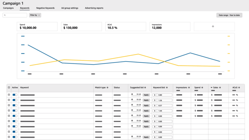 Amazon PPC campaign example