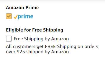 Amazon Prime filter