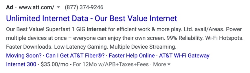 att ppc ad