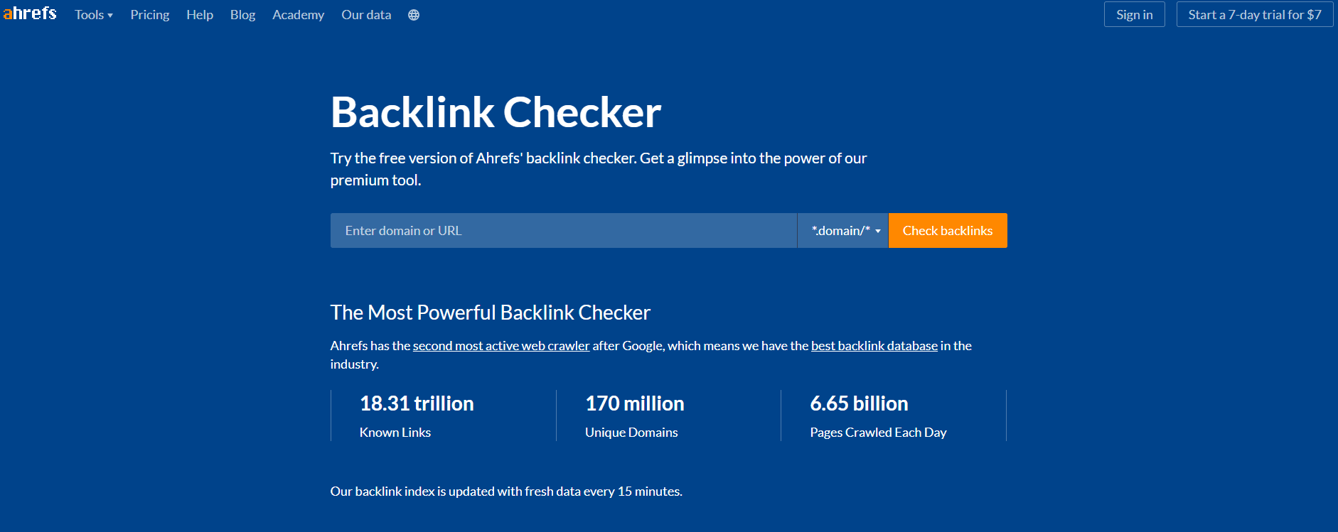 Ahrefs backlink checker