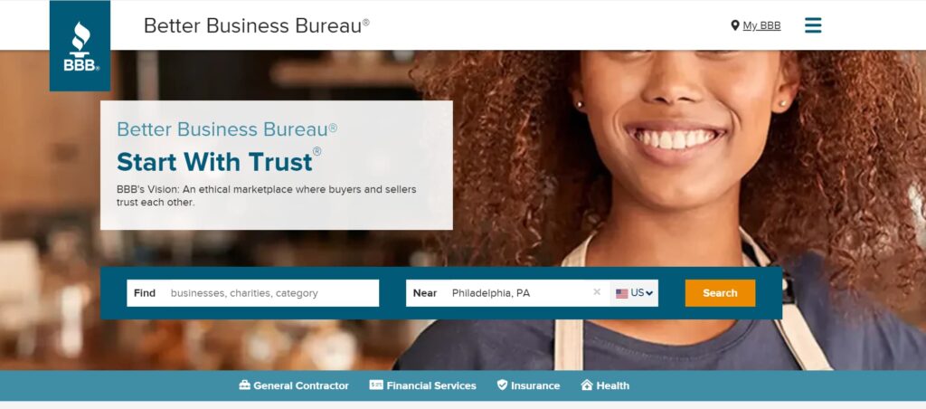 Better Business Bureau business review site