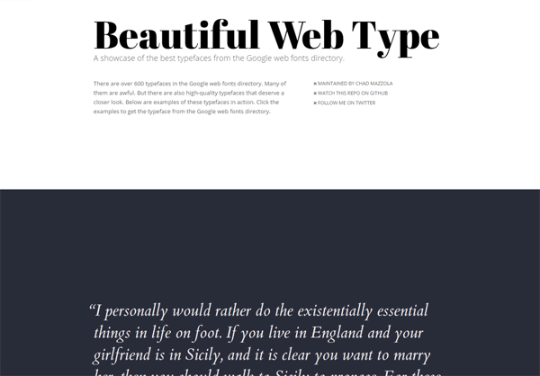 Beautiful Web Type