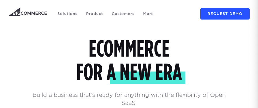 BigCommerce homepage