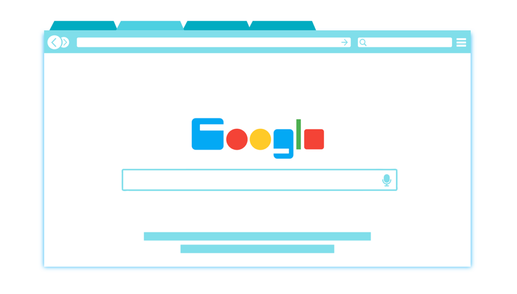 Google on desktop screen