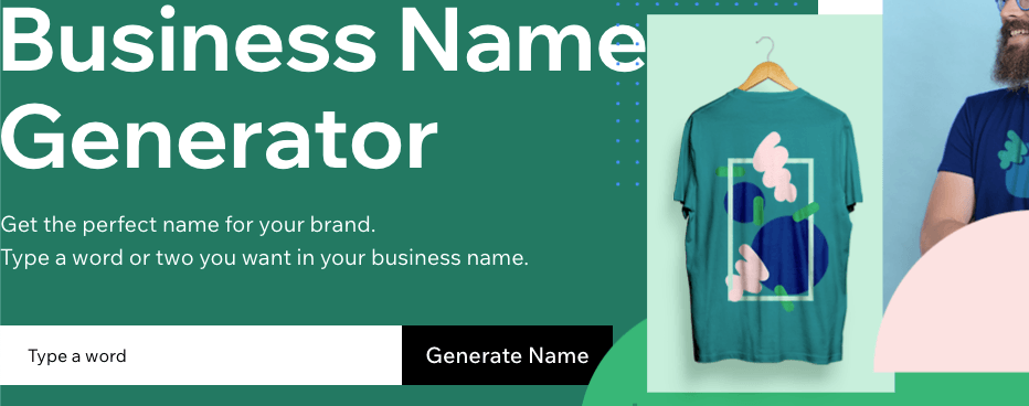 Wix's business name generator tool