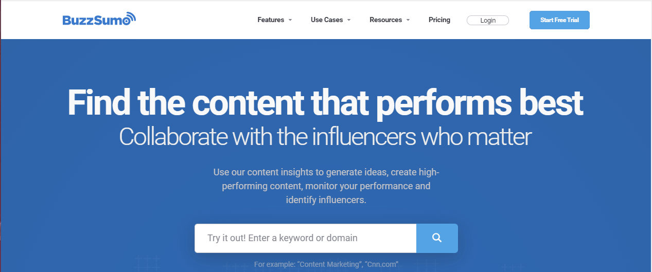 buzzsumo content finder