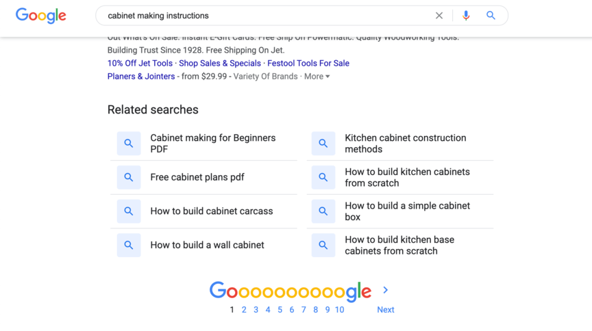 cabinet making instructions related keywords