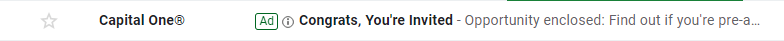 capital one gmail ad