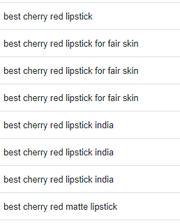 Keywords about cherry red lipstick