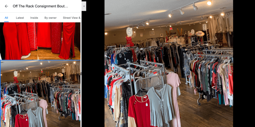 clothing boutique google my business images