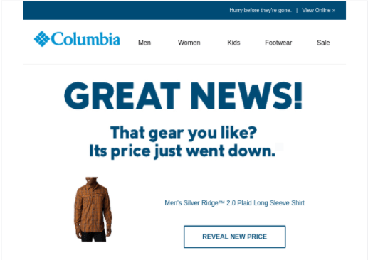 columbia conversion email