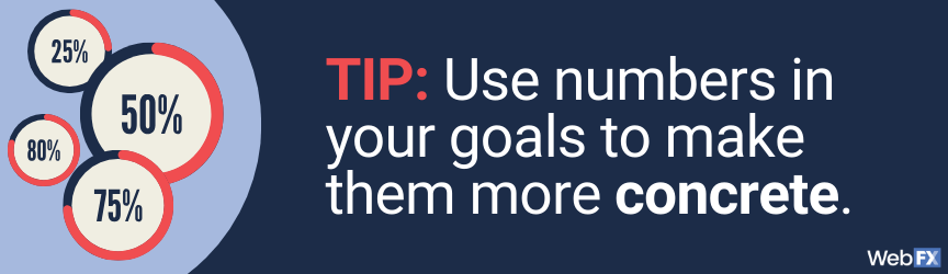 Use numbers to make SMART goals more concrete