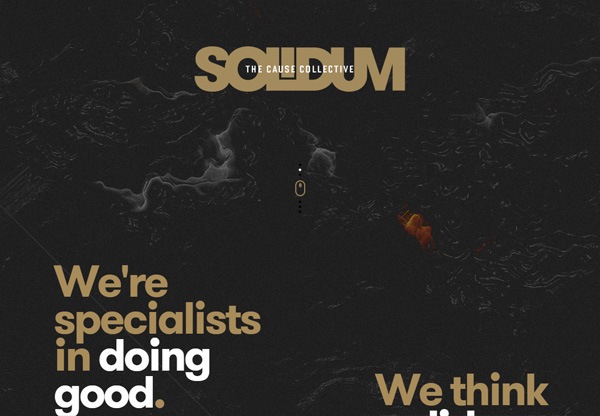 Dark web design example: Solidum