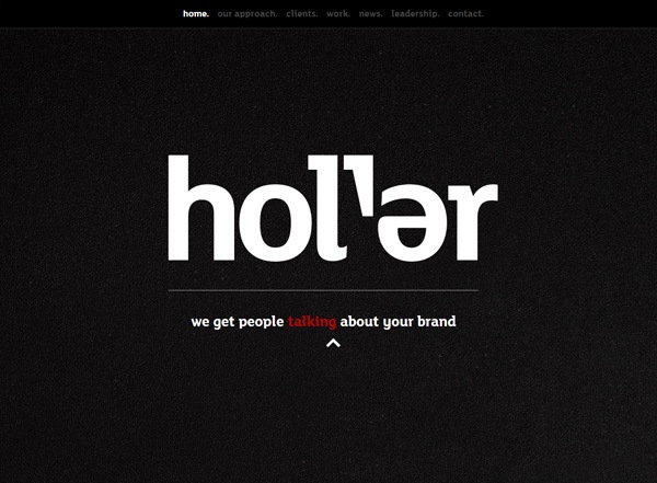 Dark website example: Holler