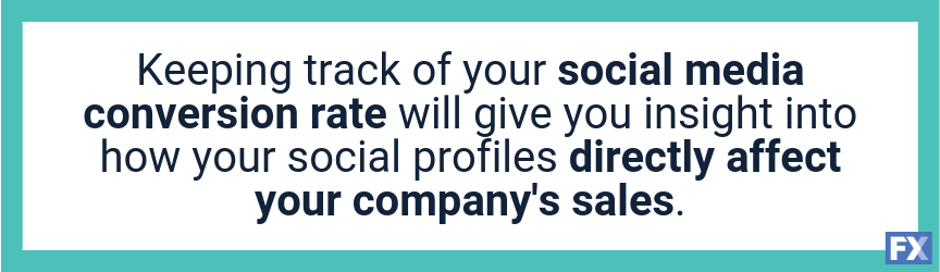 Your social media conversion rate can give insight into how your social profiles affect sales.