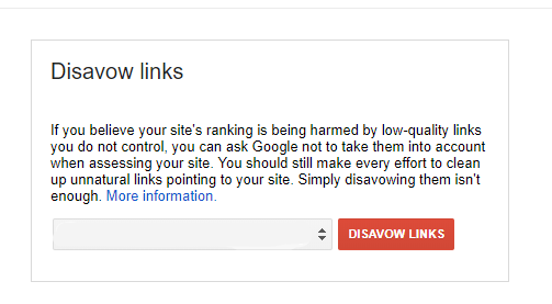 Google's disavowing link tool