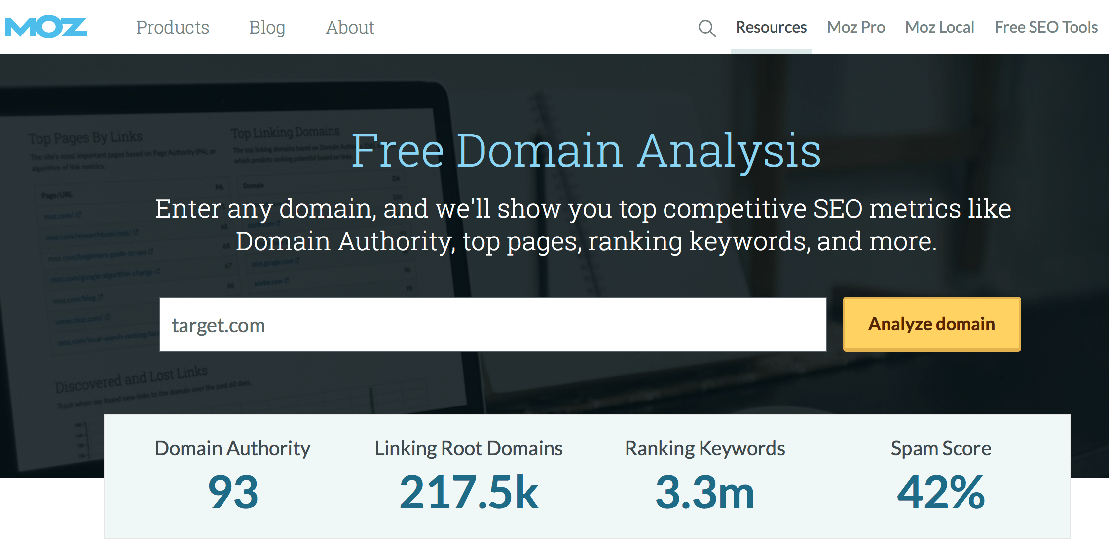 domain authority score