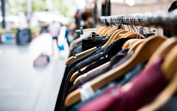 clothes on hangers