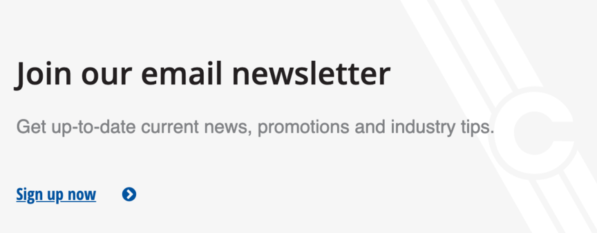 email newsletter cta on hvac site