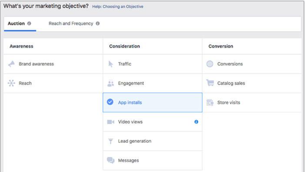facebook ad objectives 1