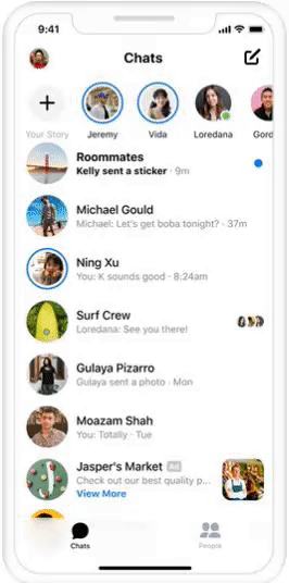 facebook messenger ad in app