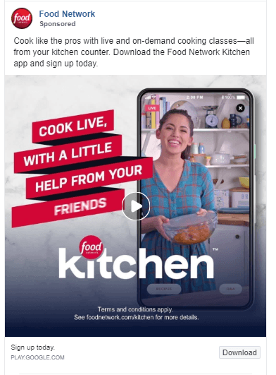 food network ad