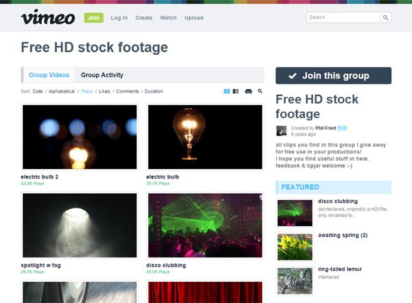 Free HD stock footage group on Vimeo