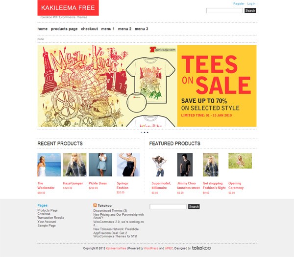 Kakileema Lite (WordPress eCommerce Theme)