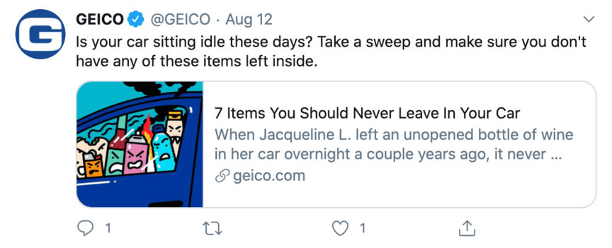 geico twitter shared article