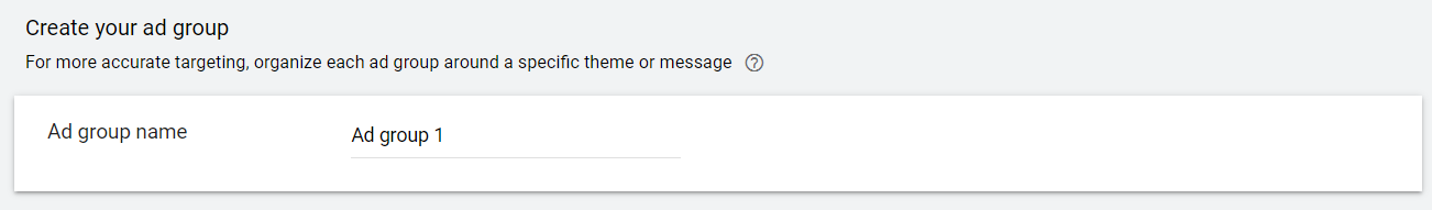 E-mail de remarketing: seu guia para remarketing de e-mail 11 10. Nomeie seu grupo de anúncios