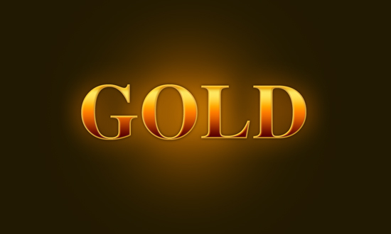 The word 'GOLD' in shiny metallic golden lettering on a dark brown background.