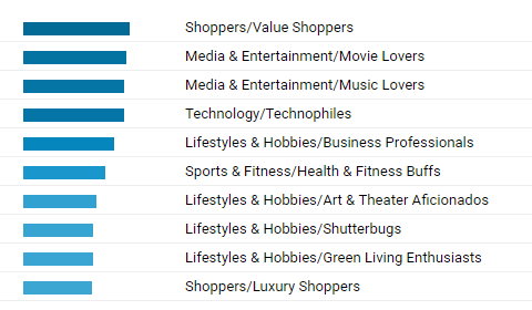 google analytics interests