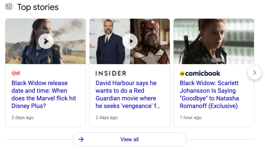 google black widow top stories