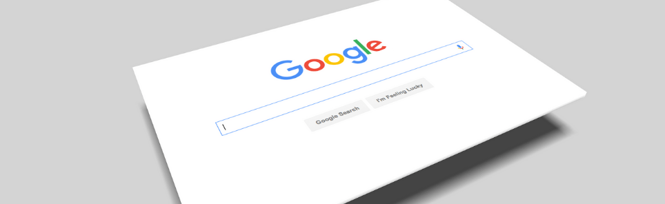 A mockup of Google homepage