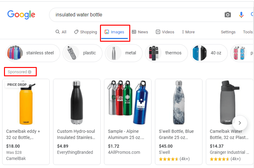 google image search ads