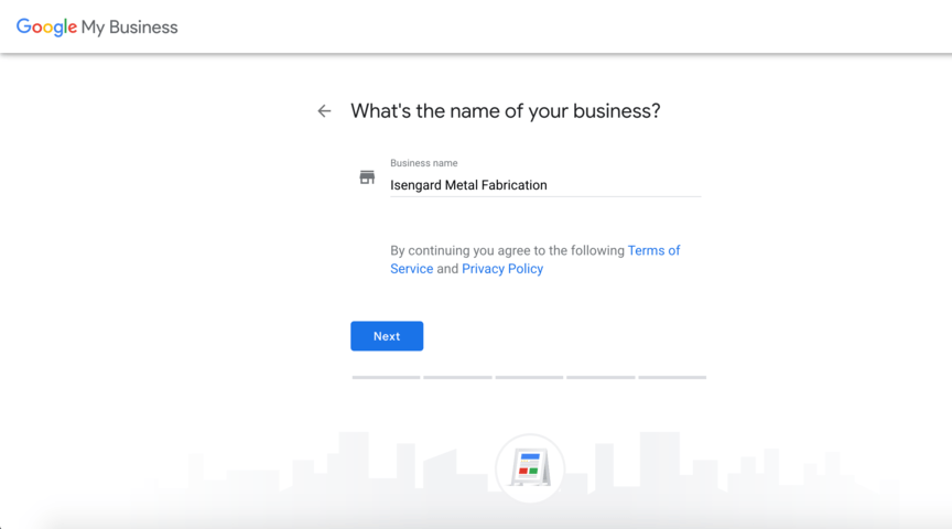 google my business setup page 2