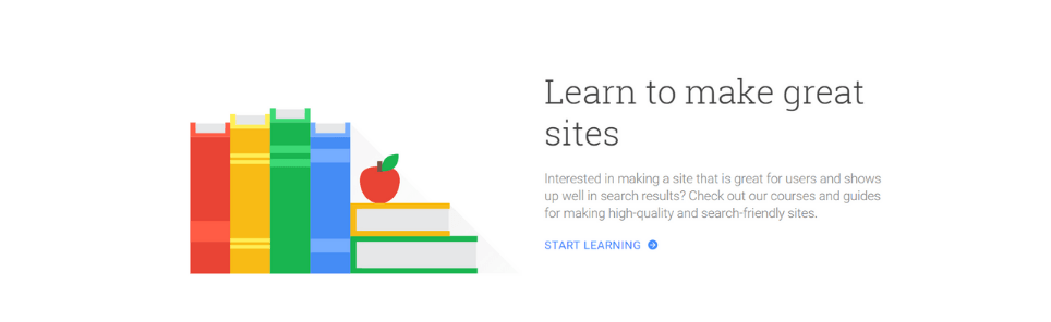 The homepage for Google Search Console