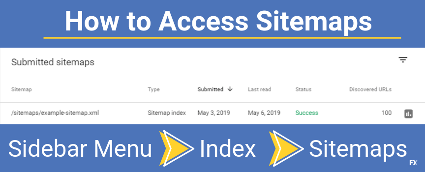 A step-by-step for viewing Google Search Console sitemaps