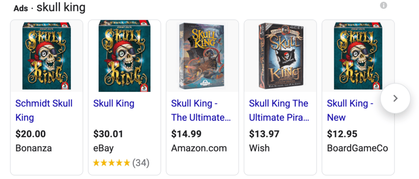 google skull king shopping results