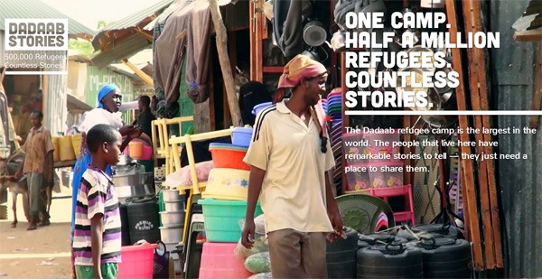 Example of Using Google Fonts: Dadaab Stories