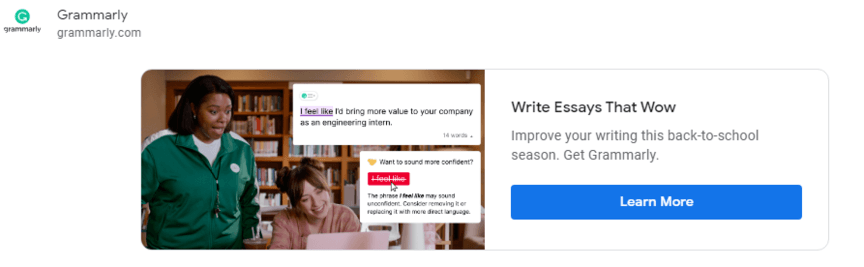 grammarly email copy examples