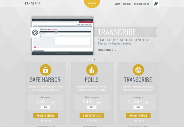 Gray website design example: EEHarbor