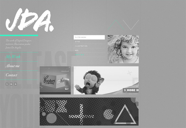 Gray website design example: JDA