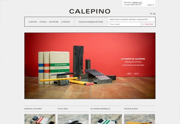 Gray website design example: CALEPINO